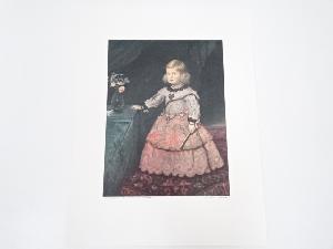 ディエゴ・ベラスケス　「ばら色の服の王女マルガリータ像」　銅版画